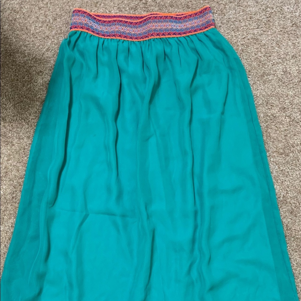 Cato Teal Ankle Length Skirt